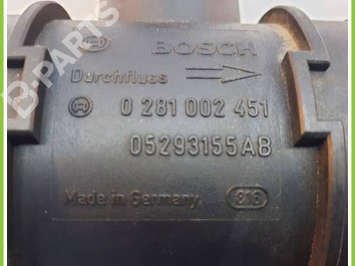 Mass air flow sensor CHRYSLER VOYAGER IV (RG, RS) 2.8 CRD | BP11370376M95 