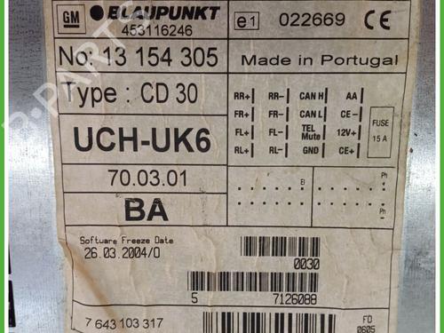 Radio OPEL ASTRA H GTC (A04) 1.6 (L08) | BP19673675E6 