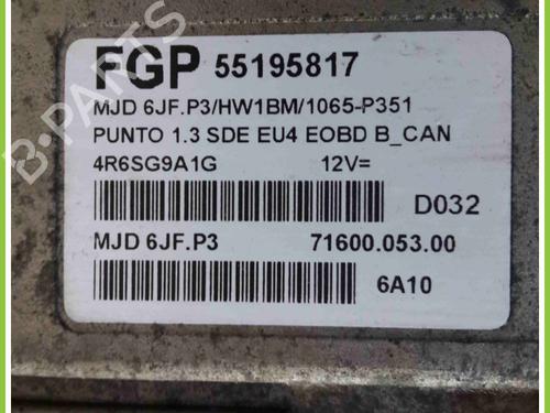 Engine control unit (ECU) FIAT PUNTO Hatchback Van (188_) 1.3 JTD | BP13319404M57 