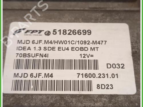 Engine control unit (ECU) LANCIA MUSA (350_) 1.3 D Multijet (350.AXB11, 350.AXB1A) | BP40194683M57 - Image 3