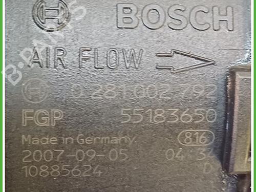 Mass air flow sensor FIAT GRANDE PUNTO (199_) 1.3 D Multijet | BP15860721M95 