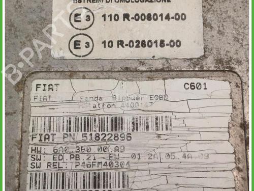 Engine control unit (ECU) FIAT PANDA (169_) 1.2 Natural Power (169.AXB1A) | BP40145059M57 - Image 2
