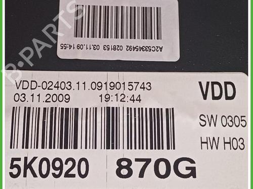 Instrument cluster VW GOLF VI (5K1) 2.0 TDI | BP40137726C47 - Image 4