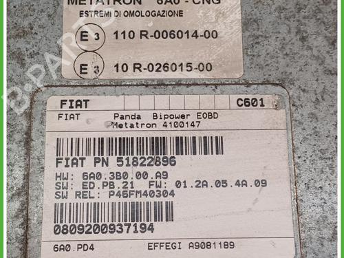 Engine control unit (ECU) FIAT PANDA Hatchback Van (169_) 1.2 Natural Power | BP16074087M57 