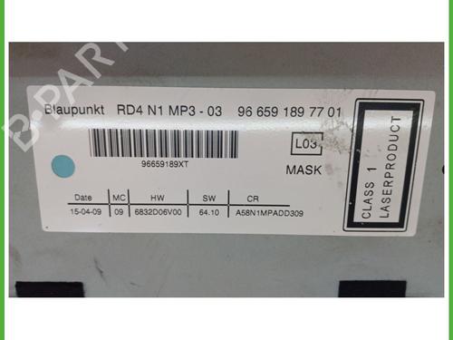 Radio PEUGEOT 3008 I MPV (0U_) 1.6 HDi | BP19673673E6 