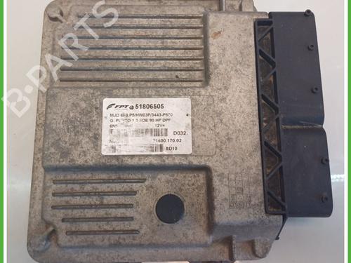 Used Engine control unit (ECU) FIAT GRANDE PUNTO (199_) 1.3 D Multijet (199.AXD11, 199.AXD1A, 199.AXD1B,... (90 hp) 27410056