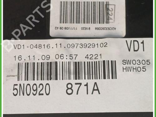 Instrument cluster VW TIGUAN (5N_) 1.4 TSI 4motion | BP25463740C47 