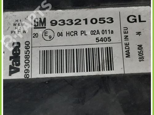 Right headlight OPEL MERIVA A MPV (X03) 1.6 16V (E75) | BP11721179C29 