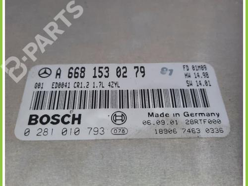 Engine control unit (ECU) MERCEDES-BENZ A-CLASS (W168) A 170 CDI (168.009, 168.109) | BP11369345M57 