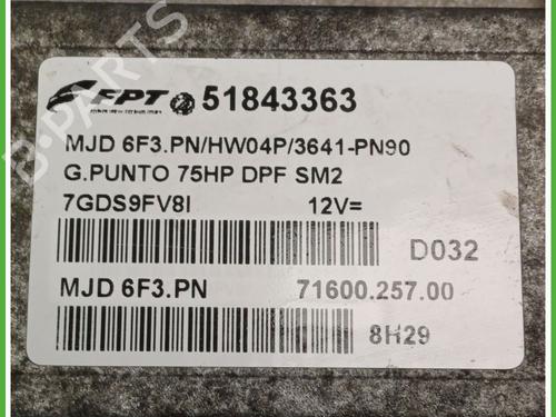 Engine control unit (ECU) FIAT GRANDE PUNTO (199_) 1.3 D Multijet | BP25836627M57 
