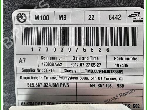 Rear right panel SKODA OCTAVIA III Combi (5E5, 5E6) 2.0 TDI | BP40134295C61 - Image 4
