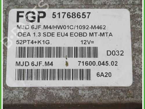 Engine control unit (ECU) FIAT IDEA (350_) 1.3 D Multijet | BP16331307M57 