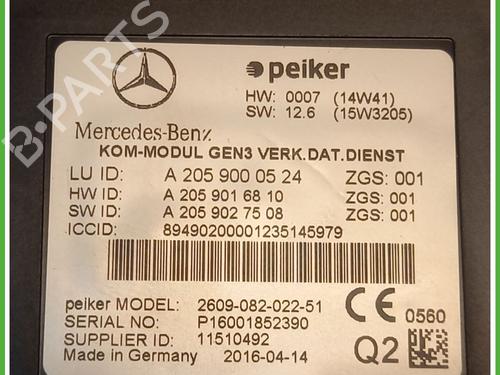 Øvrige styreenhet MERCEDES-BENZ A-CLASS (W176) A 180 (176.042) | BP29935278M11