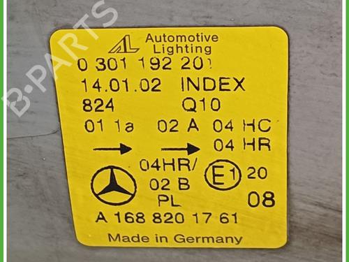 Left headlight MERCEDES-BENZ A-CLASS (W168) A 160 (168.033, 168.133) | BP19393049C28 