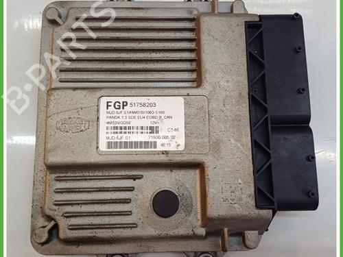 Used Engine control unit (ECU) FIAT PANDA (169_) 1.3 D Multijet (169.AXC1A) (70 hp) 20107116