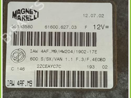 Engine control unit (ECU) FIAT SEICENTO / 600 (187_) 1.1 (187AXB, 187AXB1A, 187AXC1A02) | BP13319225M57 