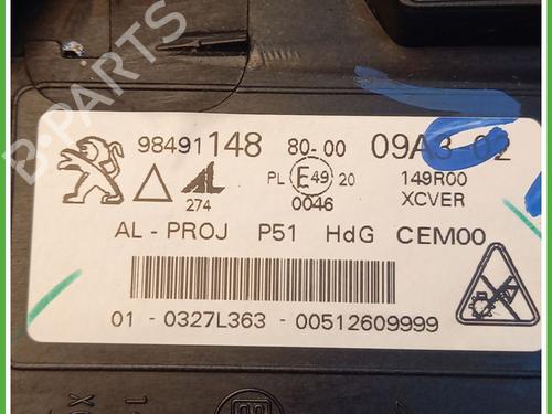 Right headlight PEUGEOT 408 II (FP_, F3_, FM_) Hybrid 225 (F3DGYT) | BP30813040C29