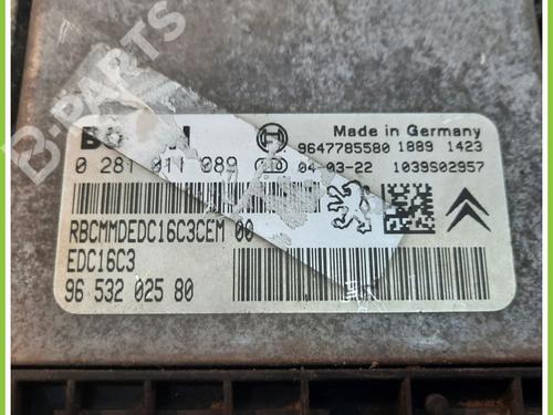 Computer motormanagement PEUGEOT 206 Hatchback (2A/C) 1.4 HDi eco 70 | BP11370771M57 