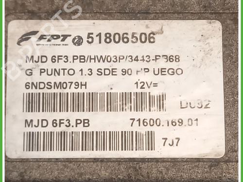 Engine control unit (ECU) FIAT GRANDE PUNTO (199_) 1.3 D Multijet (199.AXD11, 199.AXD1A, 199.AXD1B,... | BP30614685M57