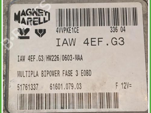 Engine control unit (ECU) FIAT MULTIPLA (186_) 1.6 16V Bipower (186AXC1A) | BP27410047M57 