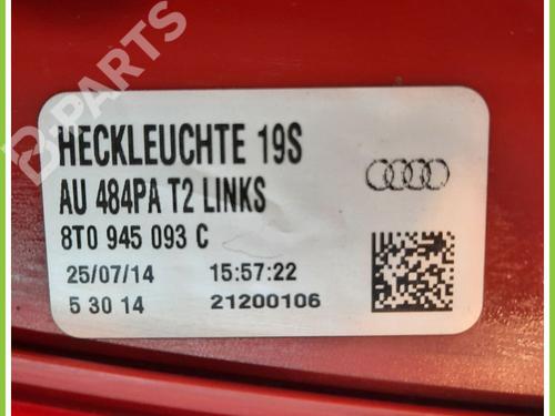 Left taillight AUDI A5 Sportback (8TA) 2.0 TFSI quattro | BP11749033C34 