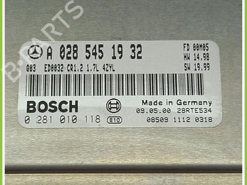 Engine control unit (ECU) MERCEDES-BENZ A-CLASS (W168) A 170 CDI (168.008) | BP13259372M57 