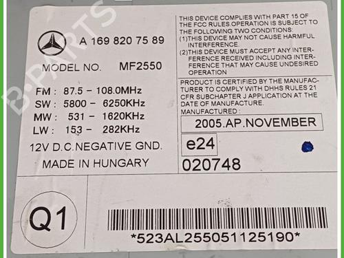Radio MERCEDES-BENZ B-CLASS Sports Tourer (W245) B 200 CDI (245.208) | BP17762306E6 