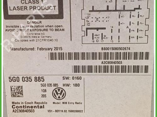 Electronic module VW GOLF VII Variant (BA5, BV5) 1.6 TDI | BP40142864M83 - Image 4