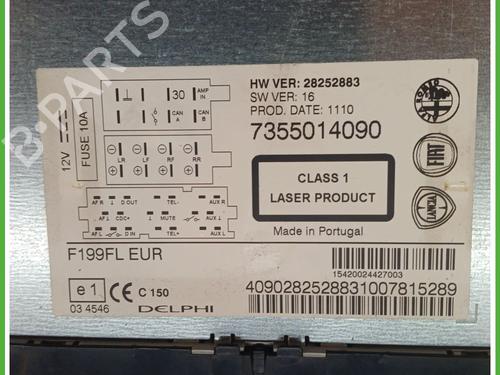 Radio FIAT PUNTO EVO (199_) 1.4 (199AXB1A) | BP15501140E6 