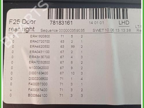 Rear right panel BMW X3 (F25) xDrive 20 d | BP40139058C61 - Image 4