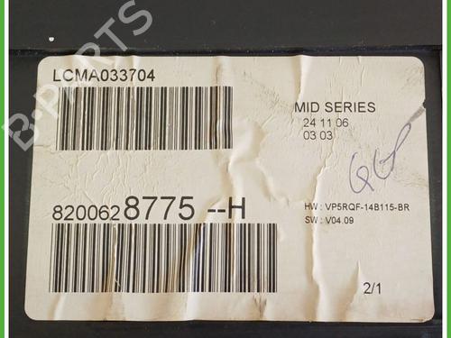 Instrument cluster RENAULT CLIO III (BR0/1, CR0/1) 1.2 16V (BR02, BR0J, BR11, CR02, CR0J, CR11) | BP20165140C47 