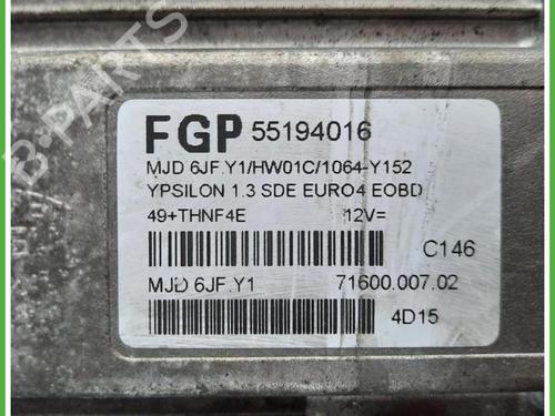 Engine control unit (ECU) LANCIA YPSILON (843_) 1.3 JTD (843.AXD11, 843.AXD1A) | BP40135232M57 - Image 2
