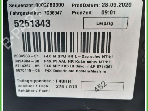 Rear right panel BMW 1 (F40) 118 d | BP12598063C61