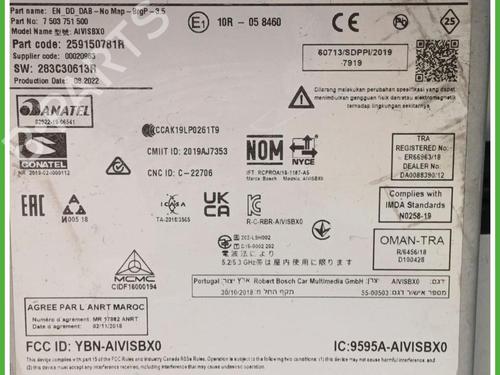Radio RENAULT CAPTUR II (HF_) TCe 90 (HFM6) | BP40144275E6 - Image 4