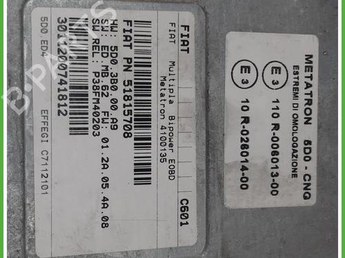 Engine control unit (ECU) FIAT MULTIPLA (186_) 1.6 16V (186AGB1A) | BP13100978M57 