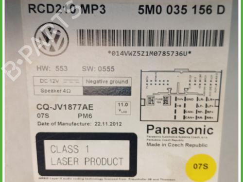 Radio VW POLO V (6R1, 6C1) 1.4 (6R1) | BP23849879E6 