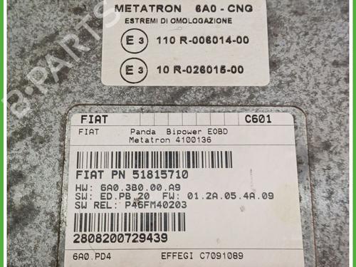 Engine control unit (ECU) FIAT PANDA (169_) 1.2 Natural Power (169.AXB1A) | BP18153035M57 