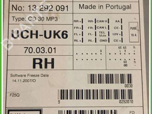 Radio OPEL MERIVA A MPV (X03) 1.6 (E75) | BP30169417E6