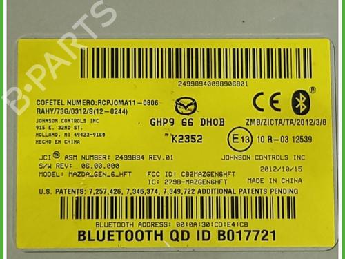 Radio MAZDA 6 Saloon (GJ, GL) 2.2 D (GJ2FP, GJ1021, GJ1022, GL1021) | BP30169413E6