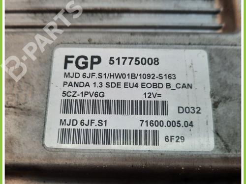 Engine control unit (ECU) FIAT PANDA (169_) 1.3 D Multijet (169.AXC1A) | BP11370762M57 