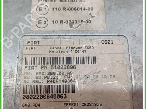 Engine control unit (ECU) FIAT PANDA (169_) 1.2 Natural Power (169.AXB1A) | BP20107122M57 