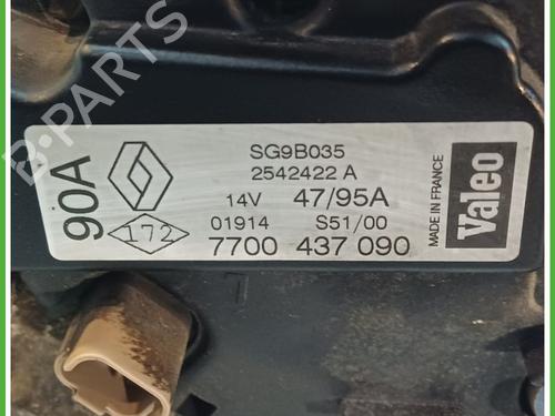 Alternator RENAULT CLIO II (BB_, CB_) 1.2 16V (BB05, BB0W, BB11, BB27, BB2T, BB2U, BB2V, CB05,... | BP20929891M7 