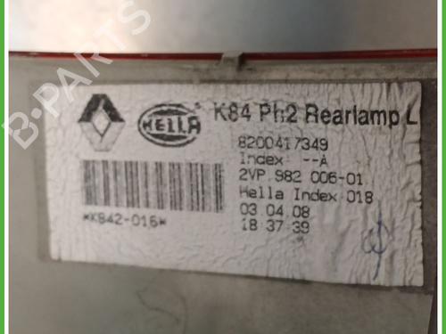 Left taillight RENAULT MEGANE II Estate (KM0/1_) 1.6 16V | BP22889729C34 