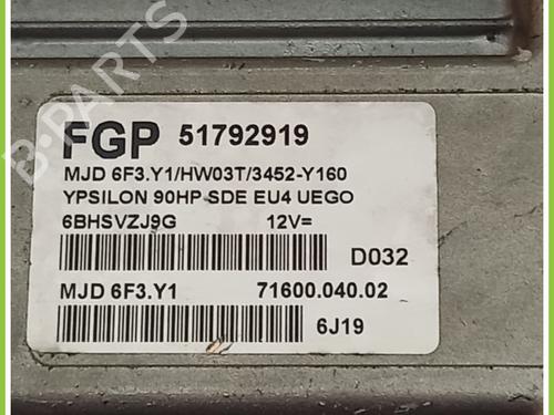 Engine control unit (ECU) LANCIA YPSILON (843_) 1.3 D Multijet (843.AXE11, 843.AXE1A) | BP13319232M57 