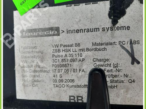 Glove box VW PASSAT B6 (3C2) 2.0 TDI 16V | BP11367209C95 