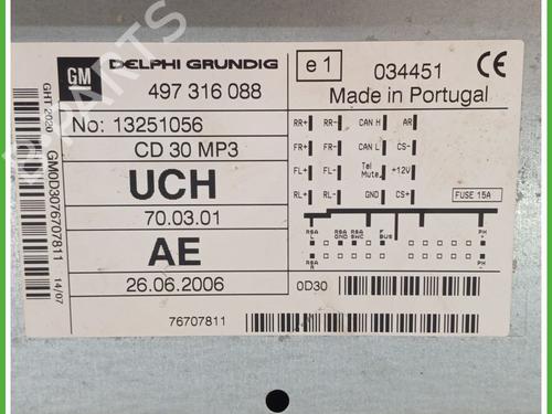 Radio OPEL ZAFIRA / ZAFIRA FAMILY B (A05) 1.6 CNG (M75) | BP15578931E6 