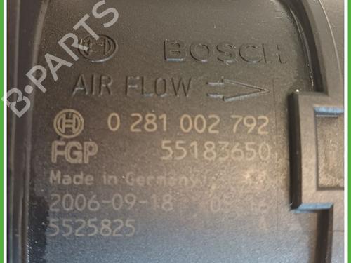 Mass air flow sensor FIAT GRANDE PUNTO (199_) 1.3 D Multijet (199.AXD11, 199.AXD1A, 199.AXD1B,... | BP28041102M95 