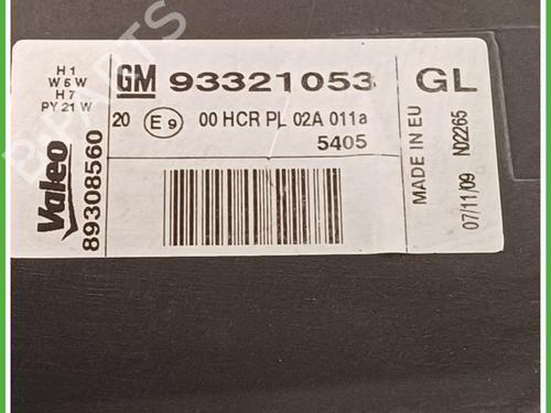 Faro derecho OPEL MERIVA A MPV (X03) 1.4 16V Twinport LPG (E75) | BP24973740C29 