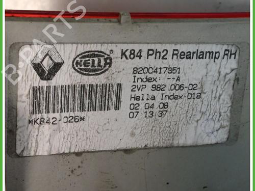 Right taillight RENAULT MEGANE II Estate (KM0/1_) 1.6 16V | BP22889730C35 