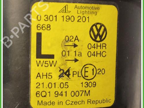 Left headlight VW POLO (9N_, 9A_) 1.2 12V | BP26447633C28 